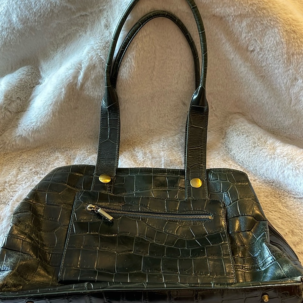 All leather tote